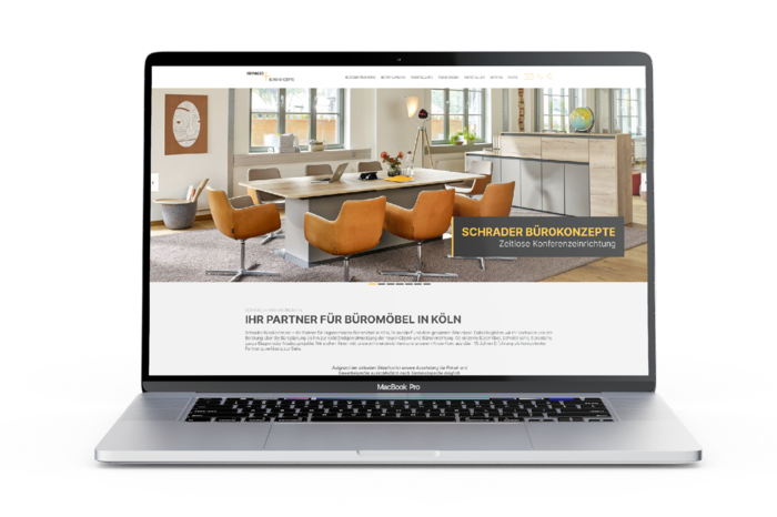 contao-update-webseite Startseite, Headerbild mit Büromöbeln, zeitlose Konferenzeinrichtung