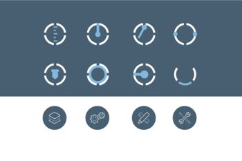 Ansicht von Icons für Messtechnikverfahren