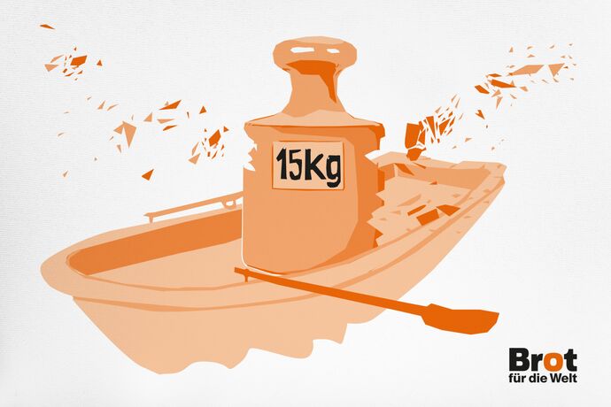 Auf einen Schiff steht ein Gewicht
