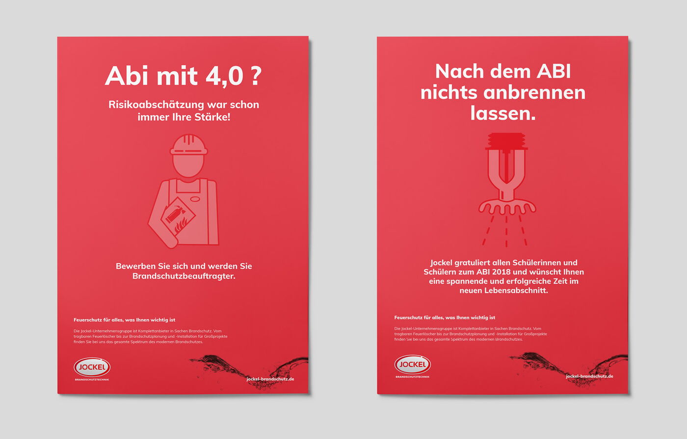 Claim: Abi mit 4.0? Bewerben Sie sich und werden Brandschutzbeauftragter, Icon Mann mit Mappe und Helm