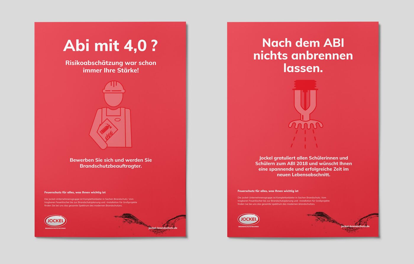 Claim: Abi mit 4.0? Bewerben Sie sich und werden Brandschutzbeauftragter, Icon Mann mit Mappe und Helm