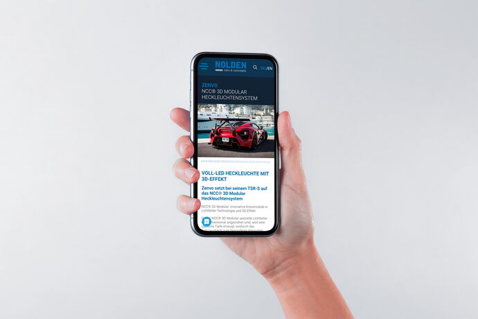 Ansicht einer mobilen Webseite auf einem smartphone