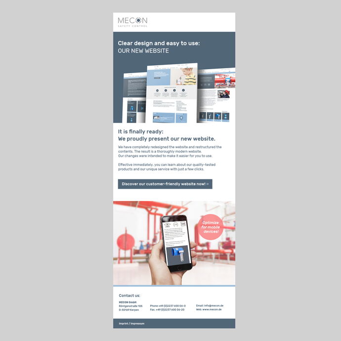 Ansicht eines Newsletter Layouts