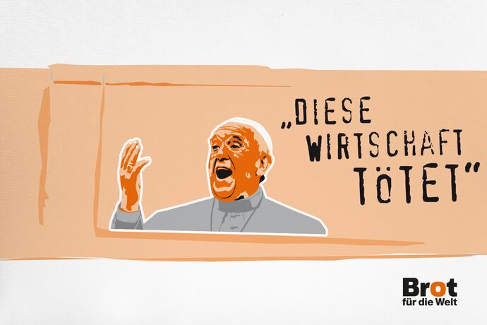 Illustration Past Franziskus Claim: Diese Wirtschaft tötet