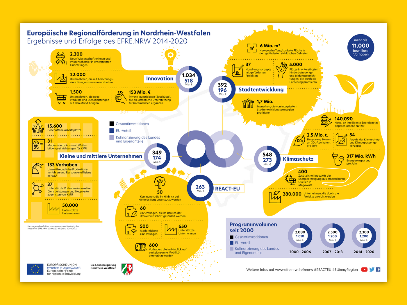 Gestaltung Infografik Ergebnisse Förderperiode