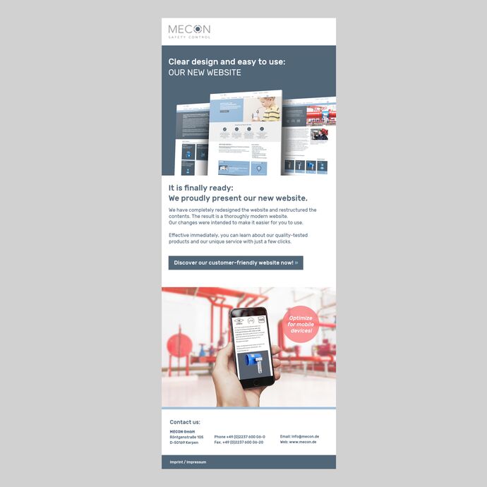 Ansicht eines Newsletter Layouts